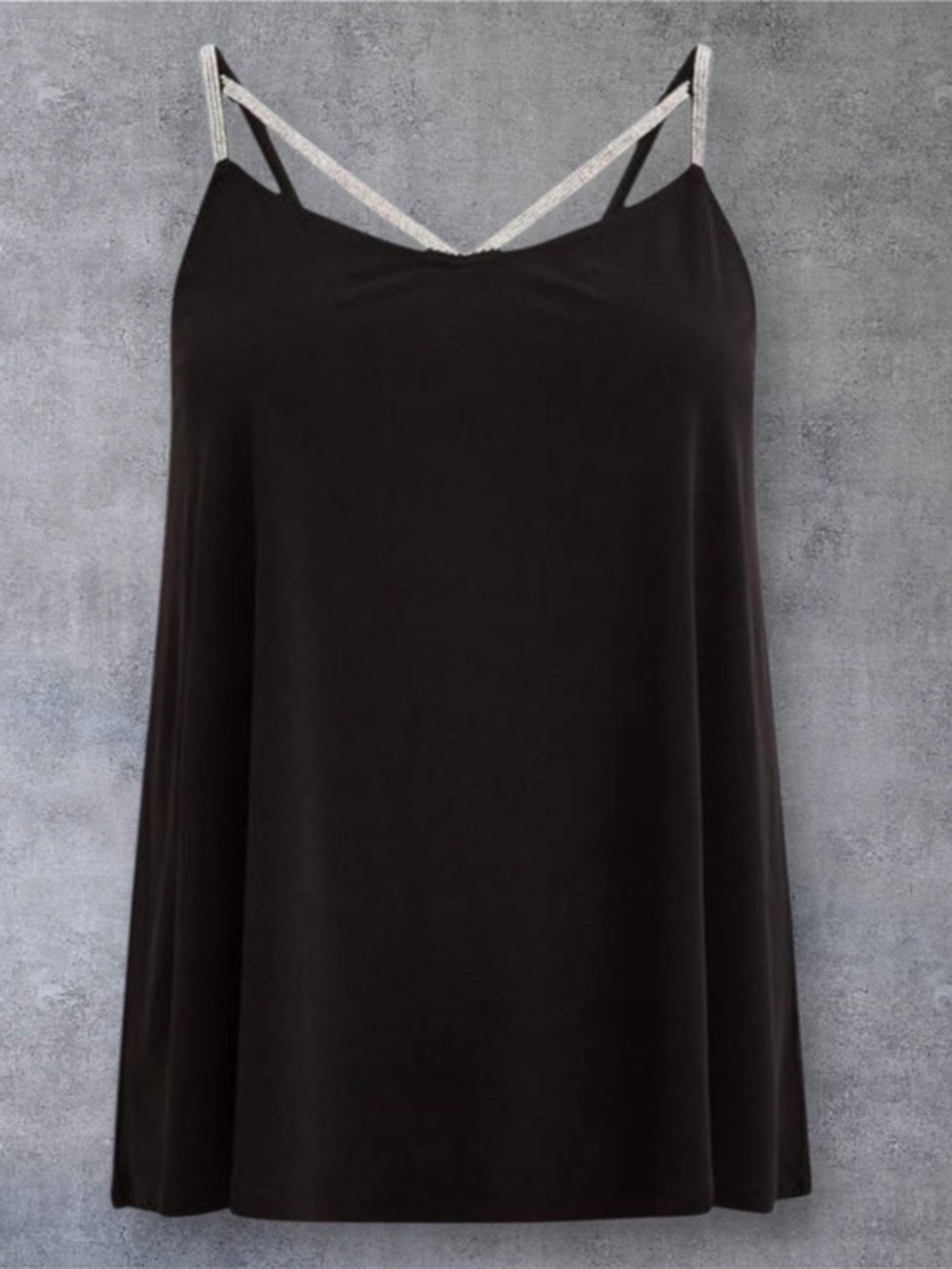 Torrid Rhinestone Jewel Strappy Swing Tank Cami Size 1X